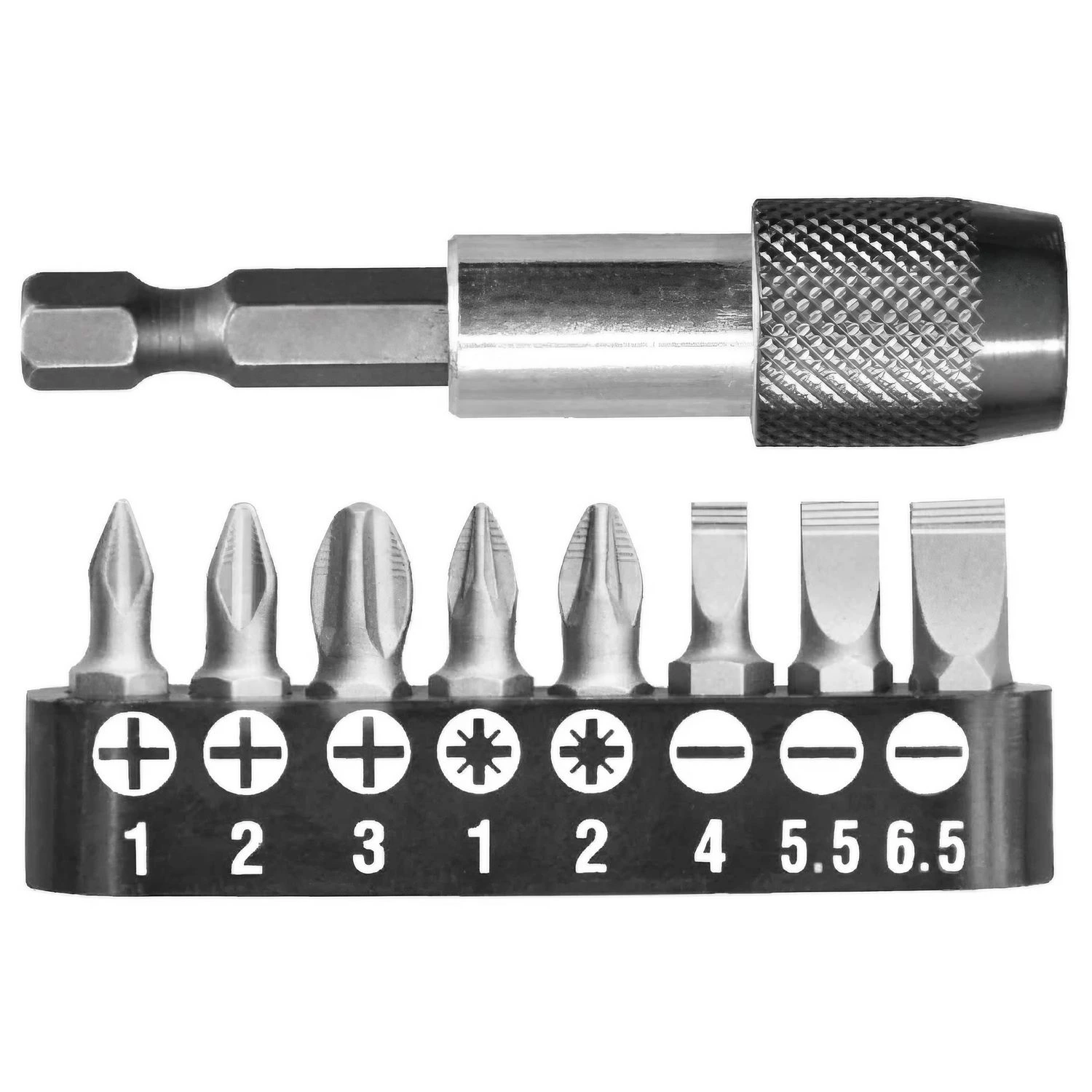 Set Porta Punta Magnético 1/4″ + 8 Puntas Total