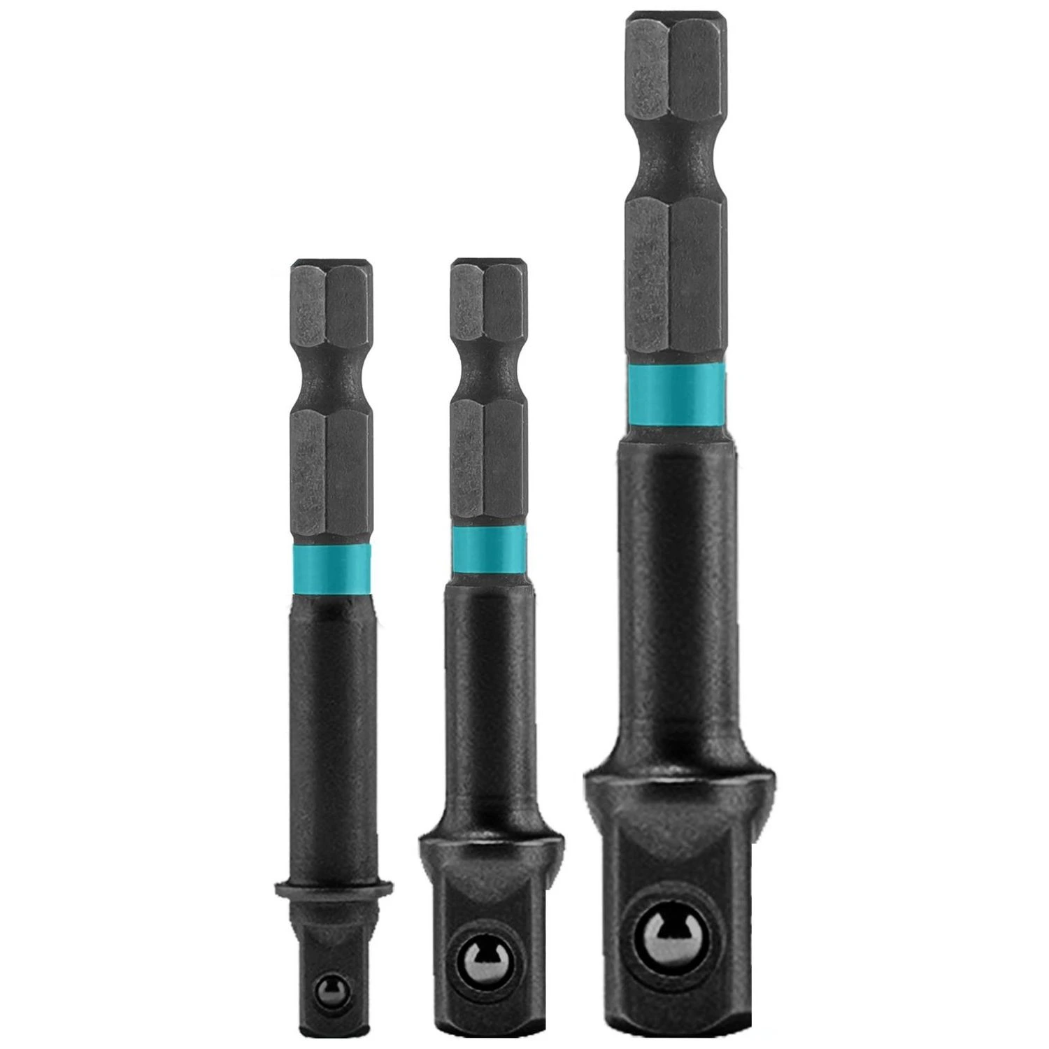 Set Adaptadores P/Dado Total 1/4″ + 3/8″ + 1/2″ – Vástago 1/4″ HEX