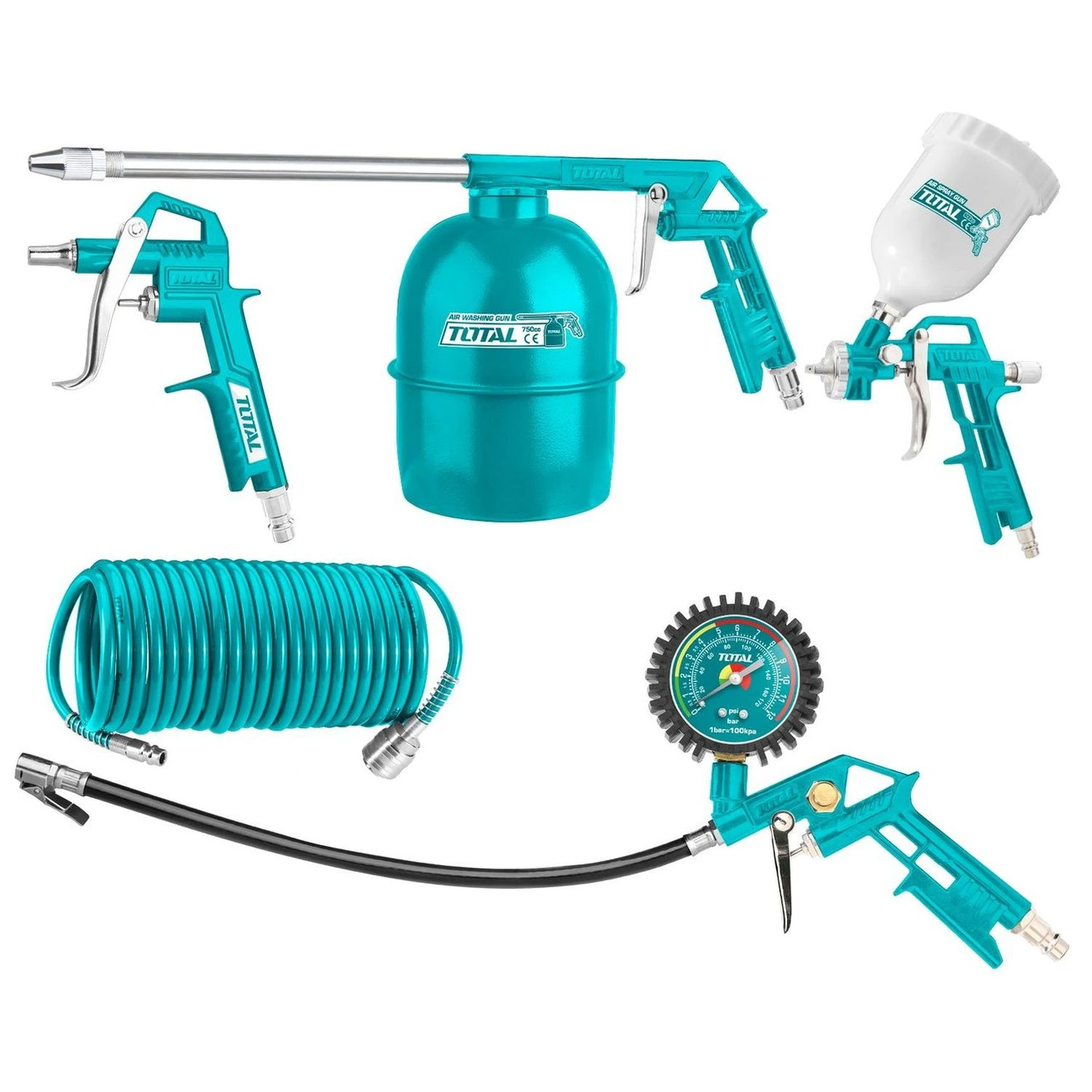 Set Accesorios Para Compresor Total – 5 Piezas