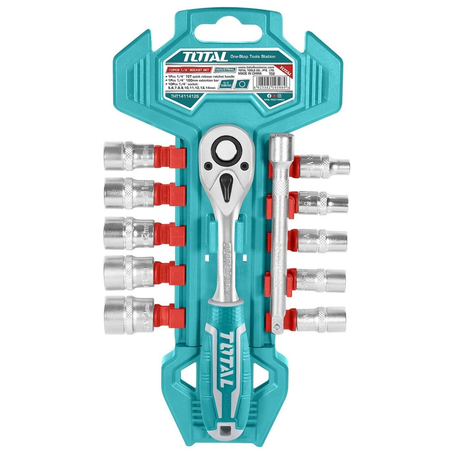 Juego De Dados Total 1/4″ – 12 Piezas