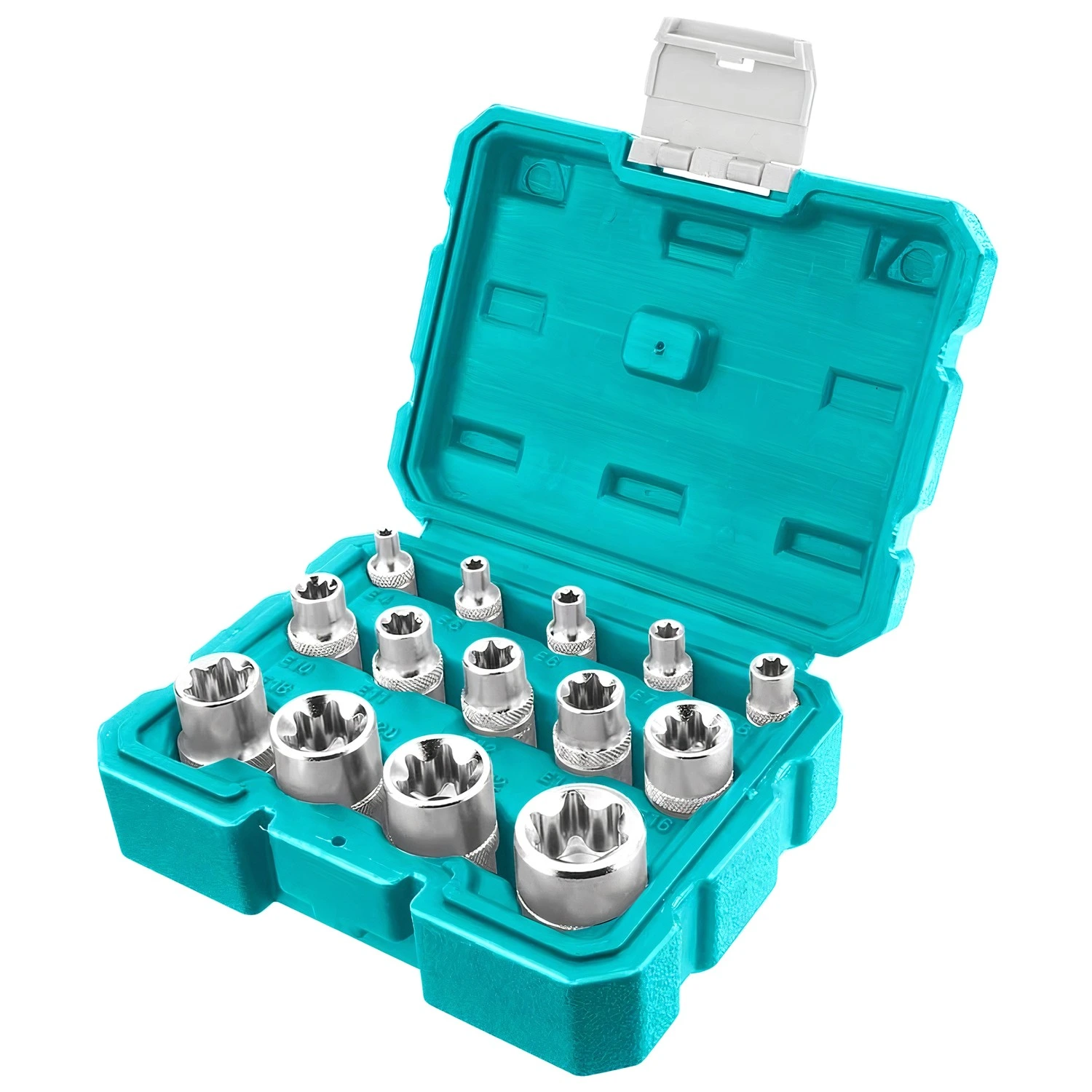 Juego De Dados Tipo E Total – 14 Piezas, Torx Hembra