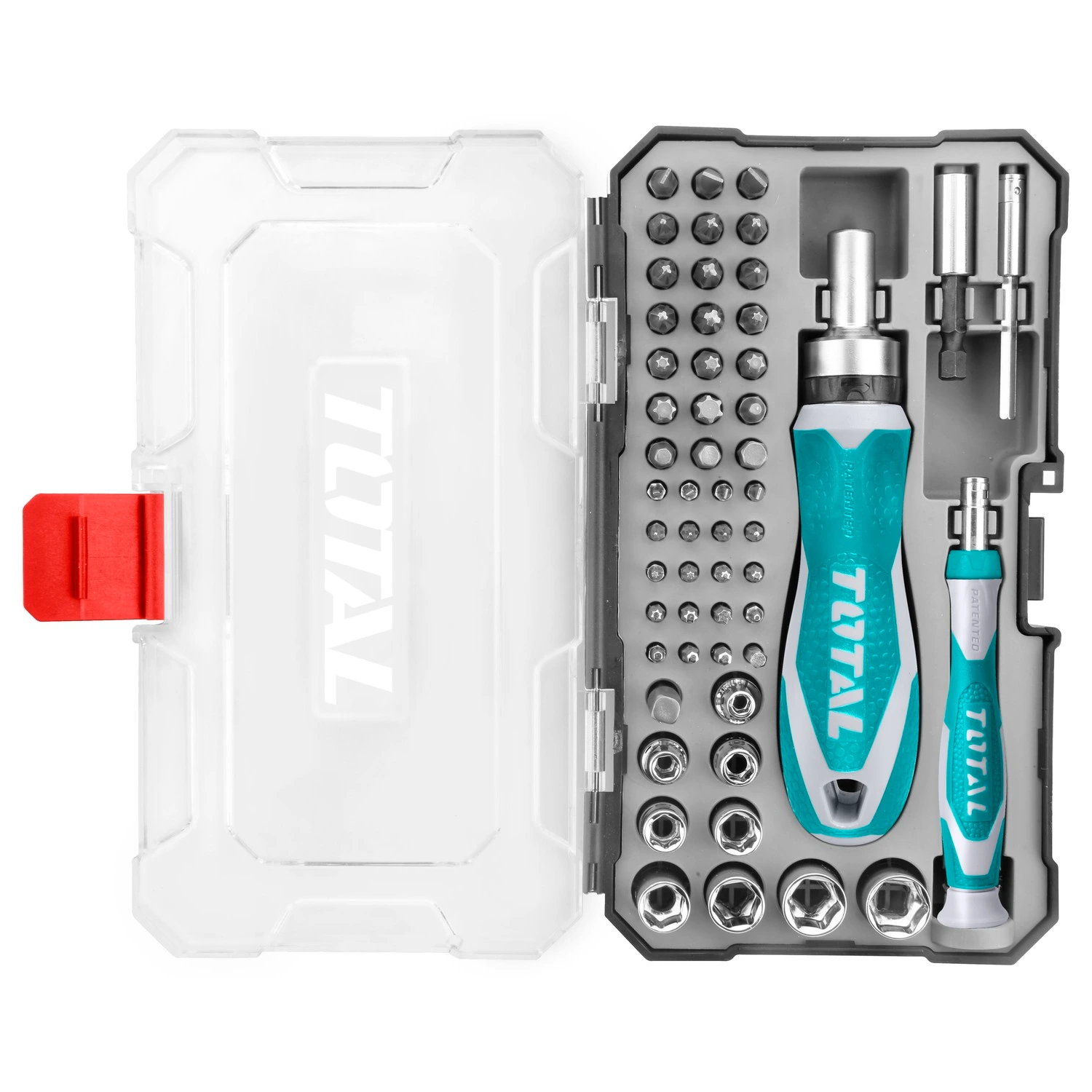 Set De 55 Piezas Total – Puntas, Dados, Destornillador Precisión, Crique
