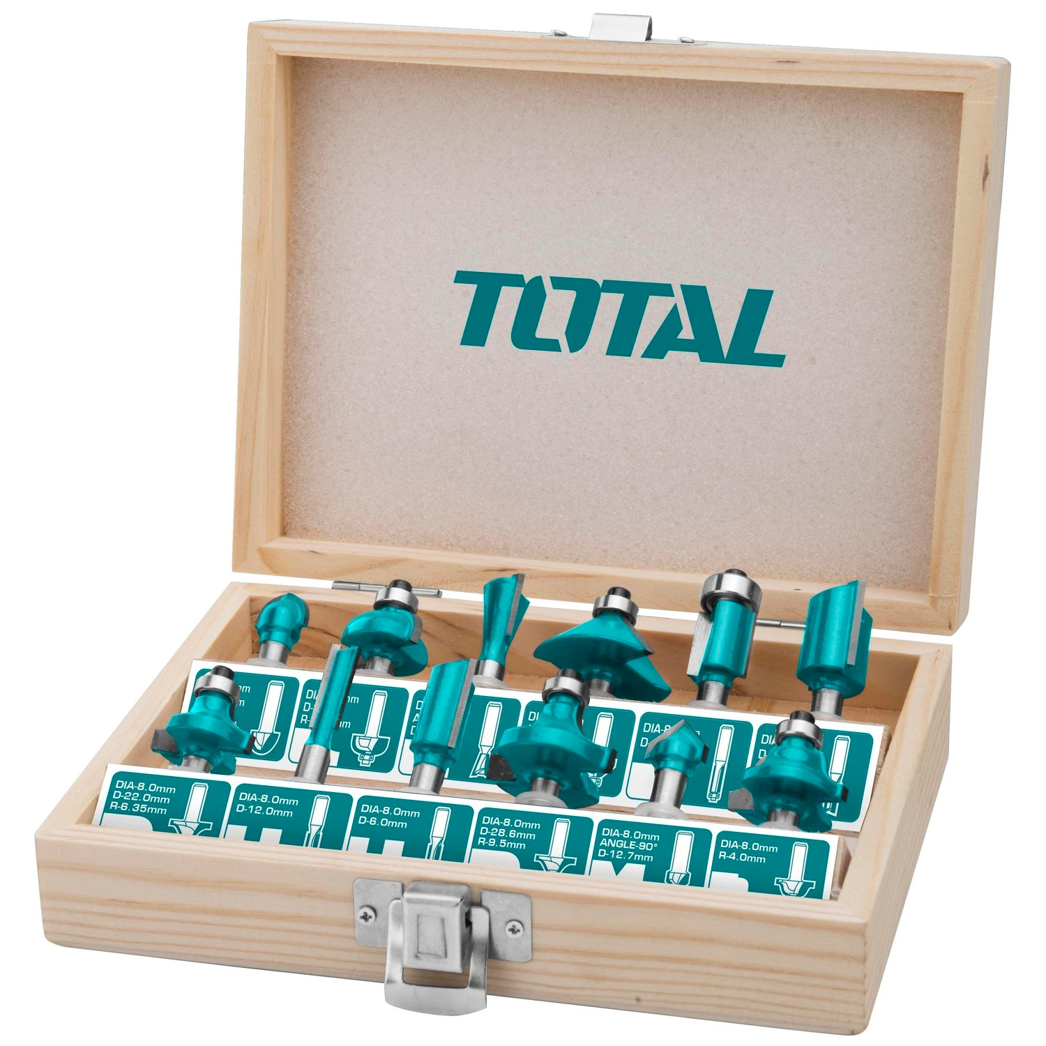 Set De Fresas Para Router 8mm Total – 12 Unidades