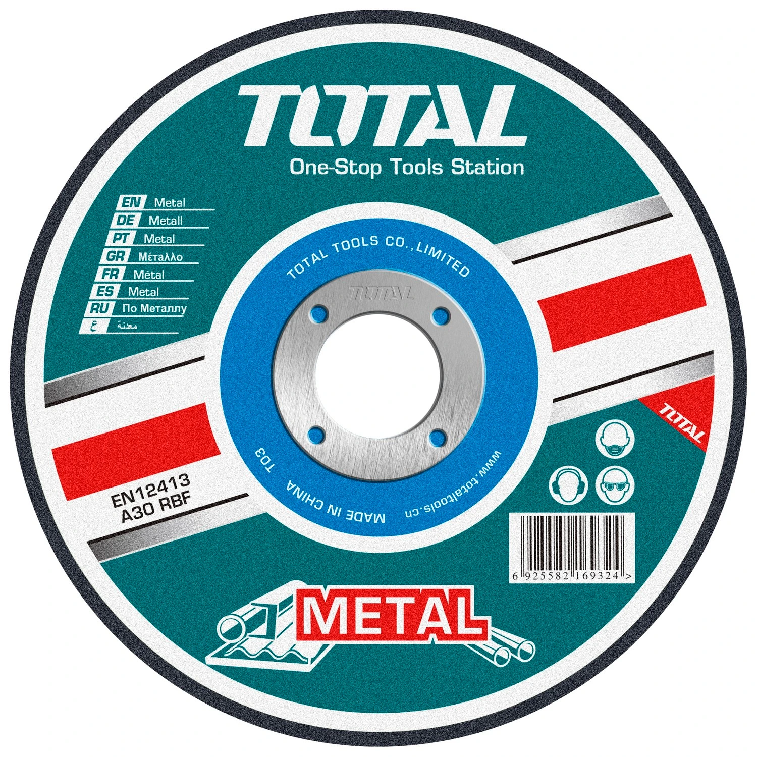 Disco P/Amoladora 7″ Total, Desbaste Metal – 6mm
