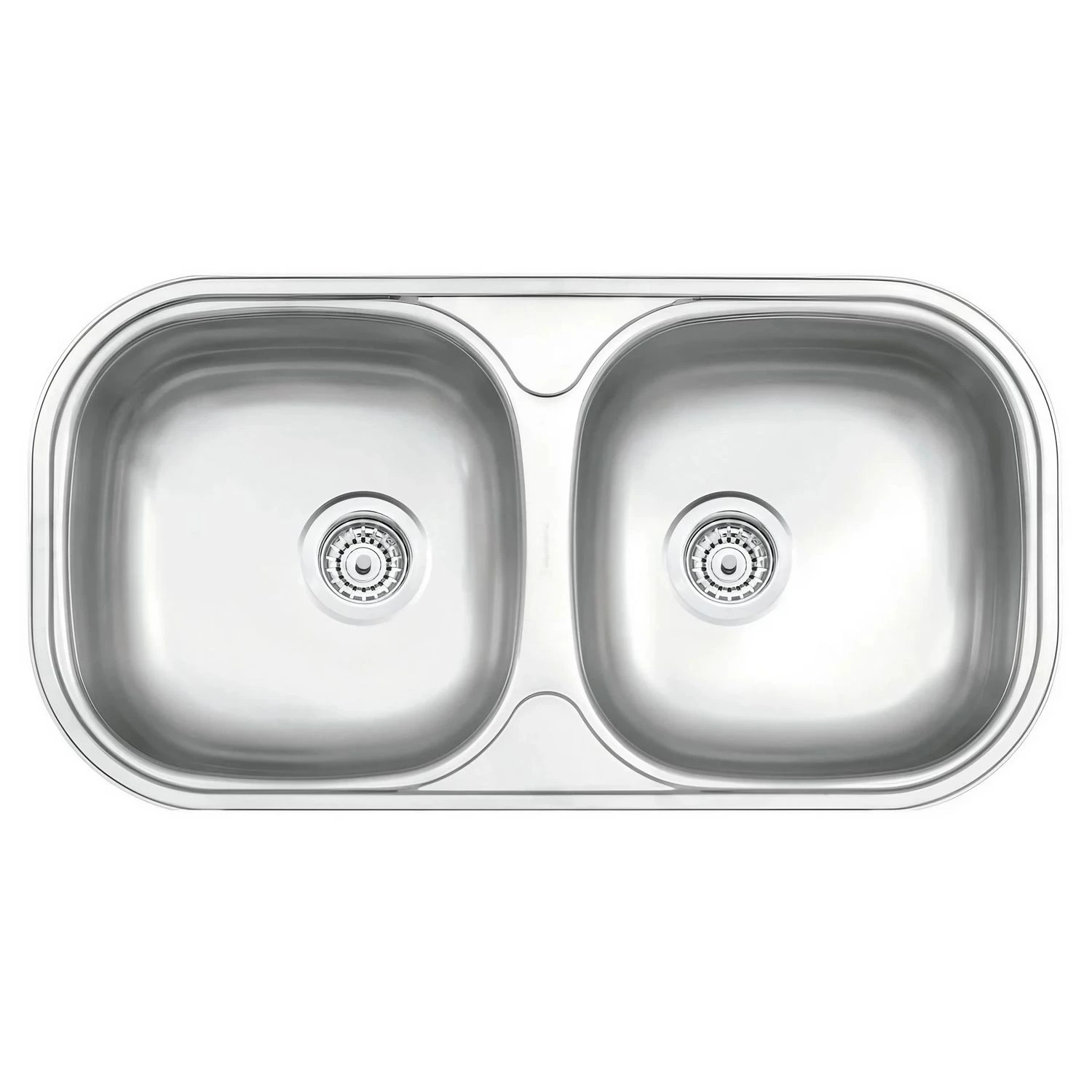 Pileta Doble Tramontina 78x40cm, Acero Inox.