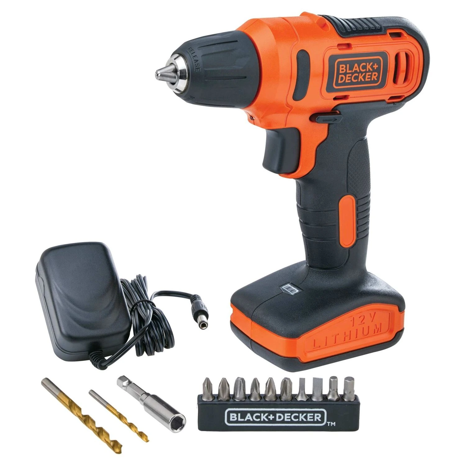 Atornillador Black + Decker 12v – 10mm, Con 13 Accesorios