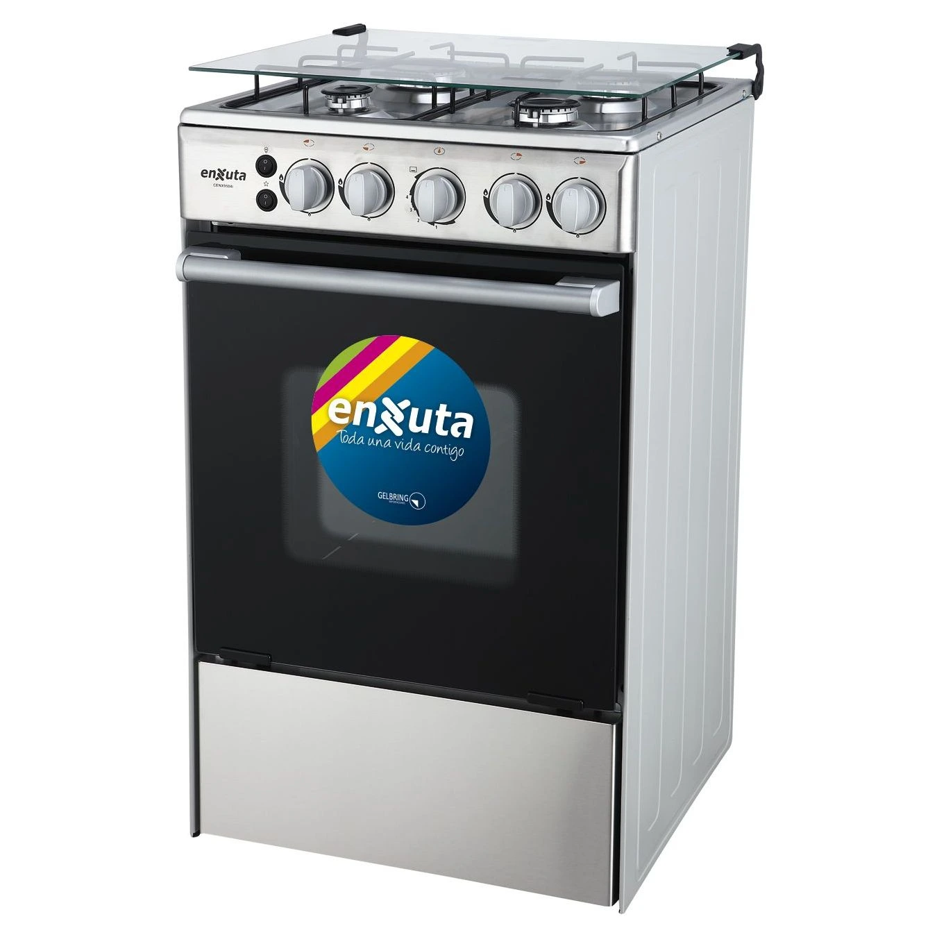 Cocina A Gas Enxuta 4 Hornallas – Acero Inox.