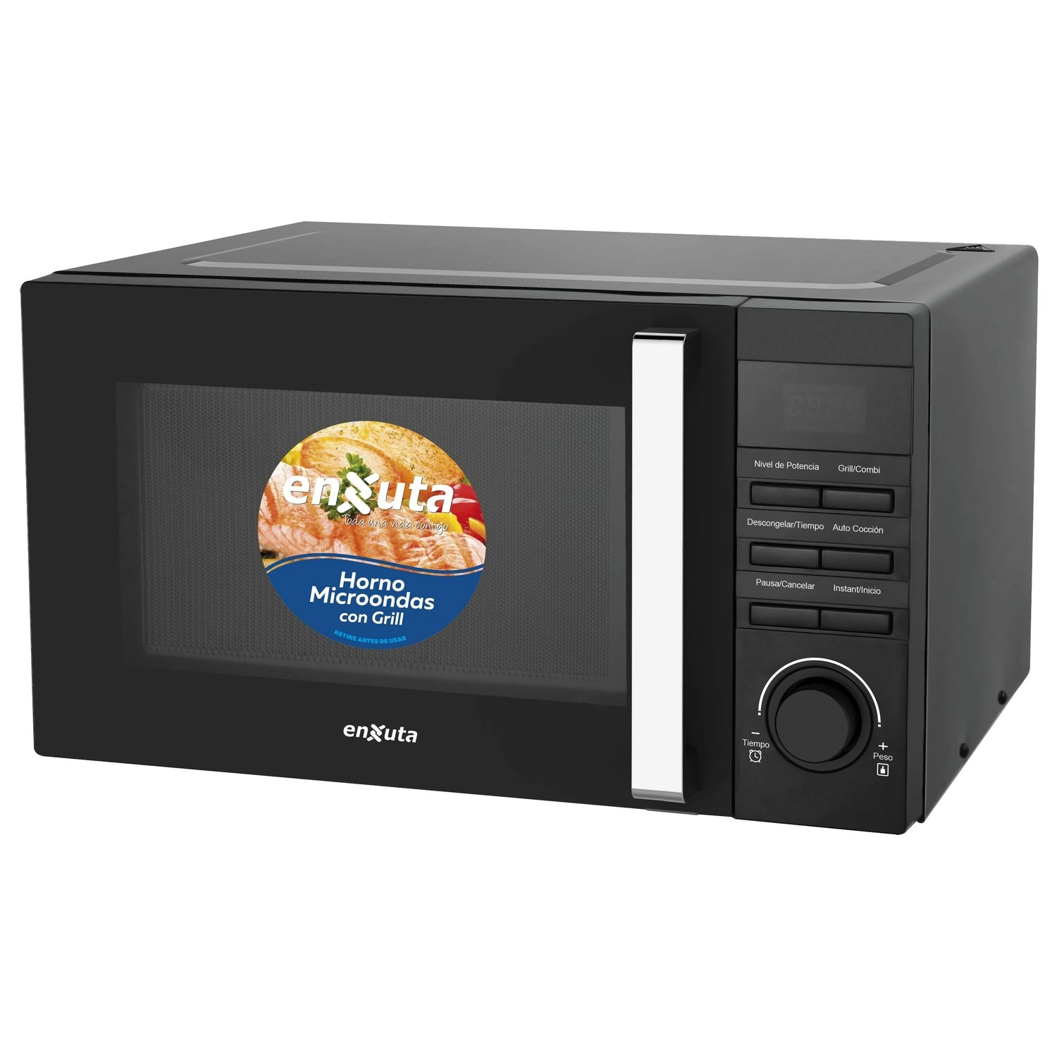 Microondas Con Grill Enxuta 800w – 23 Lts – Negro
