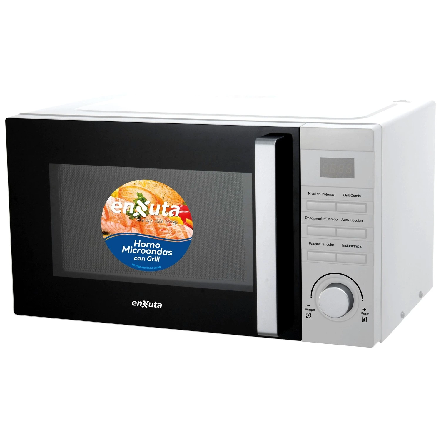 Microondas Con Grill Enxuta 800w – 23 Lts – Blanco