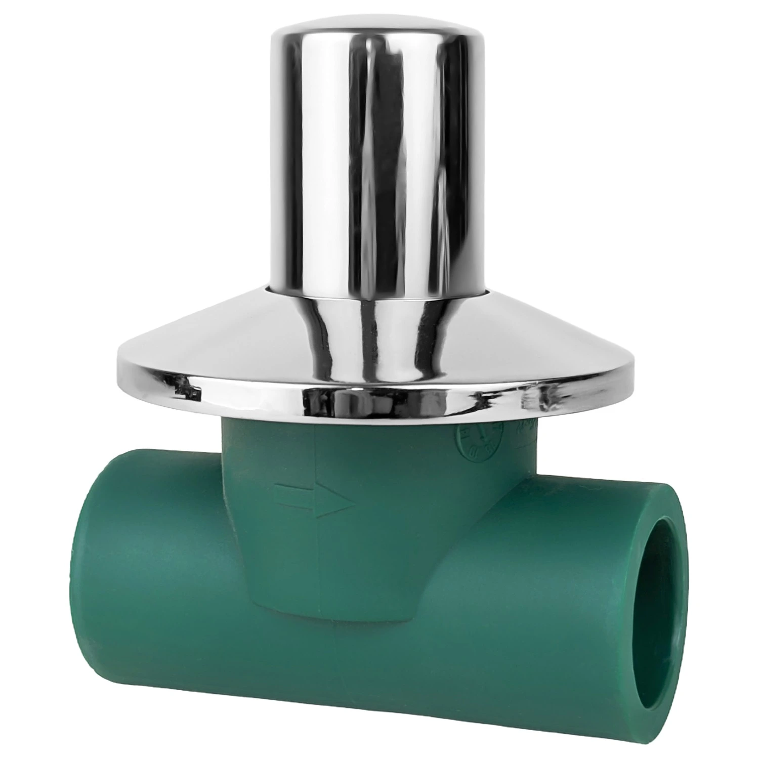Termofusión Verde – Llave De Paso Cromada
