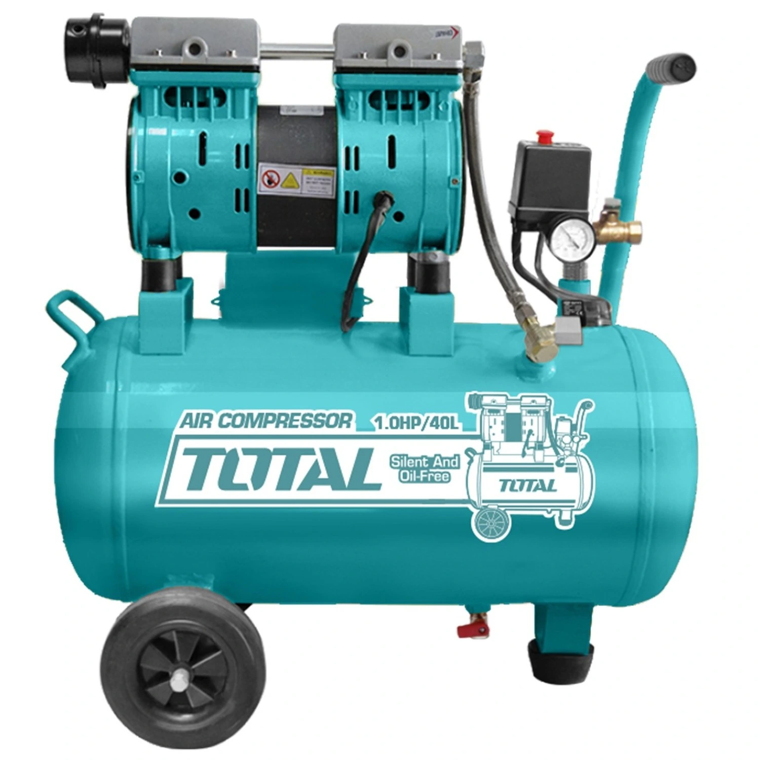 Compresor De Aire Sin Aceite Total 40L – 1.0HP