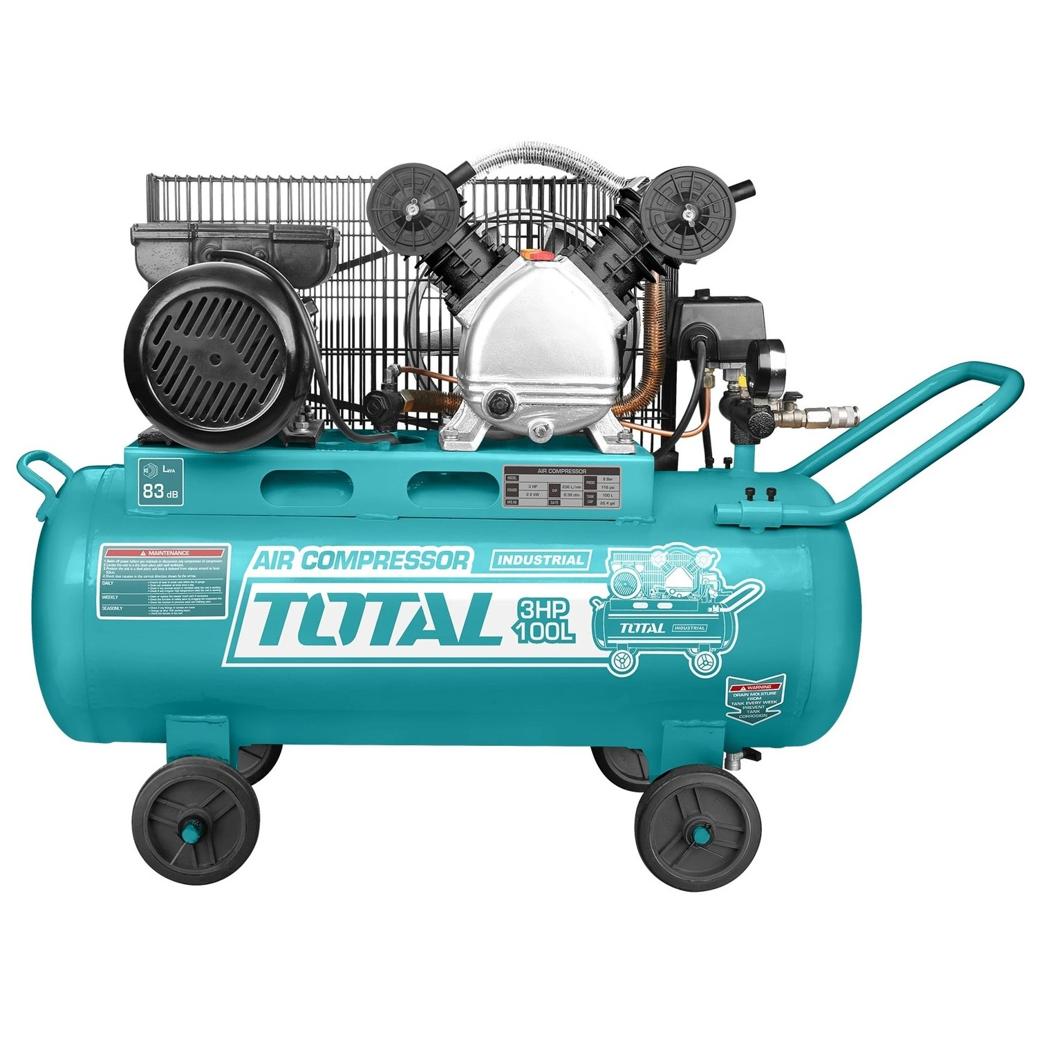 Compresor De Aire Total 100L – 3.0HP