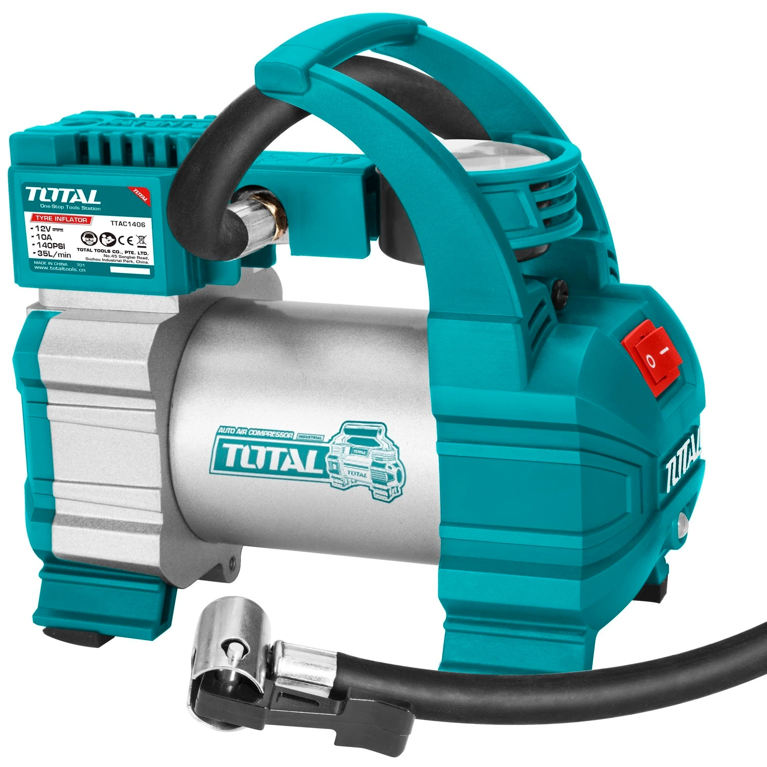 Inflador Total 140 PSI – 12v – Para Vehículo