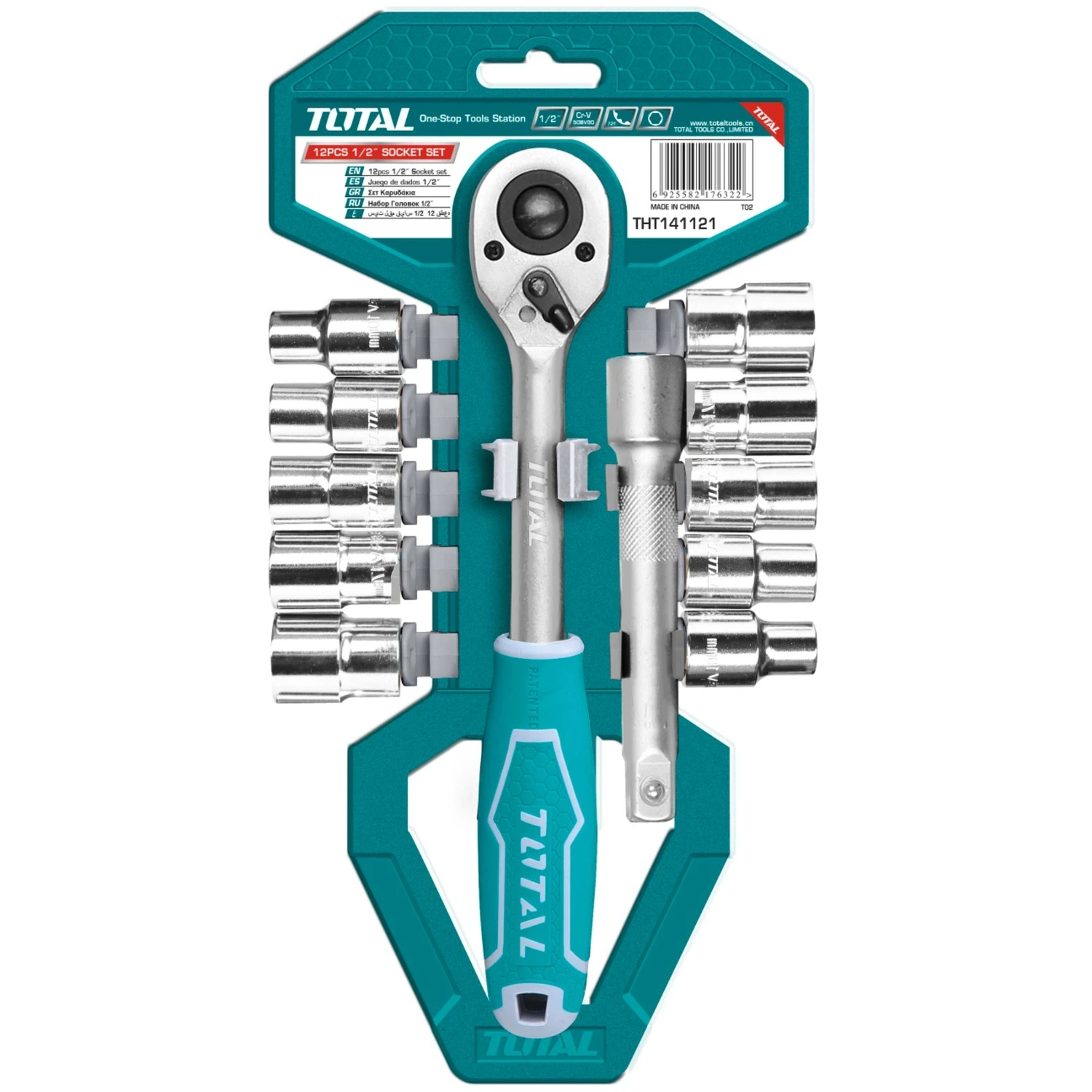 Juego De Dados Total 1/2″ – 12 Piezas