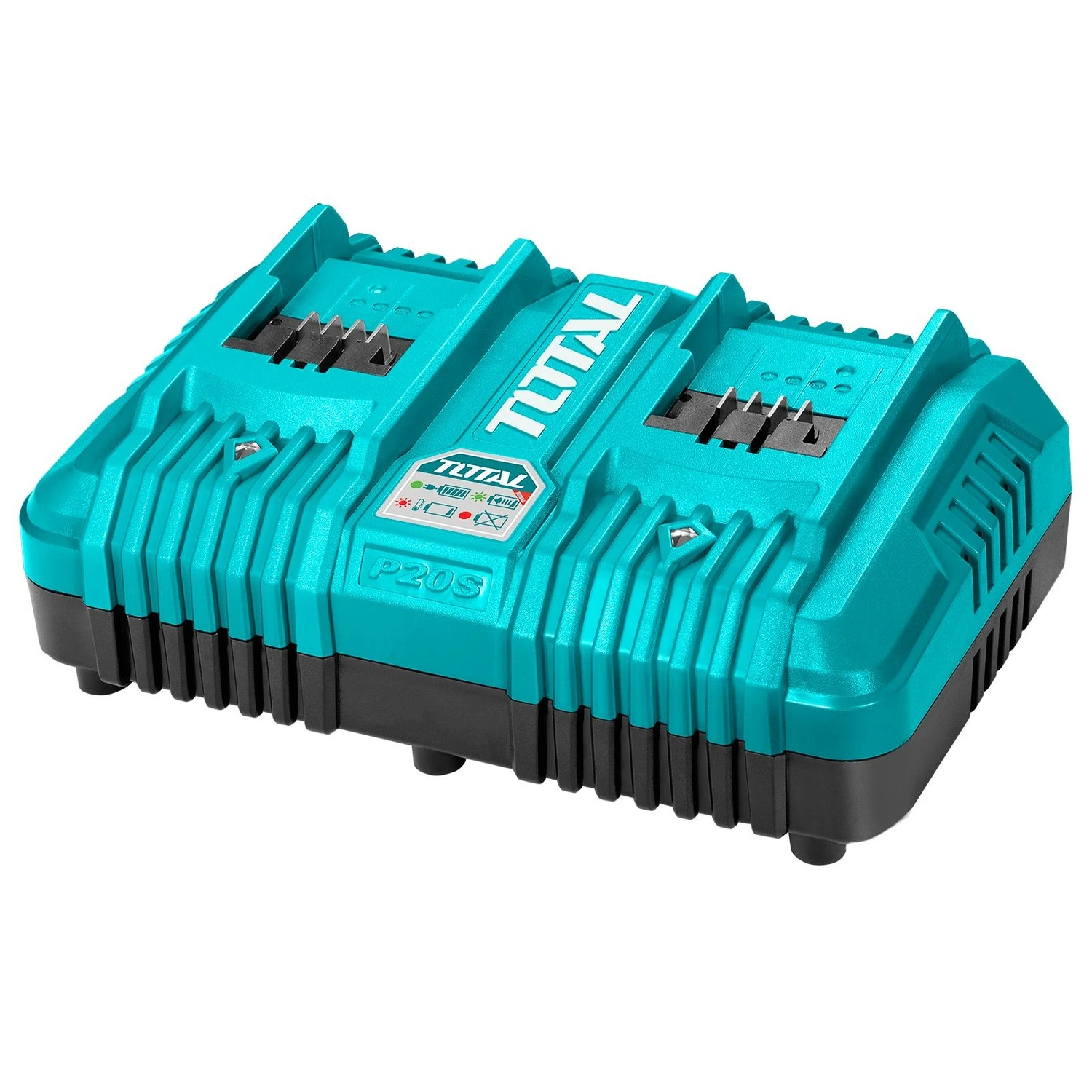 Cargador Total Para Baterías 20v – 2 Puertos, Potencia 4A, Línea P20S