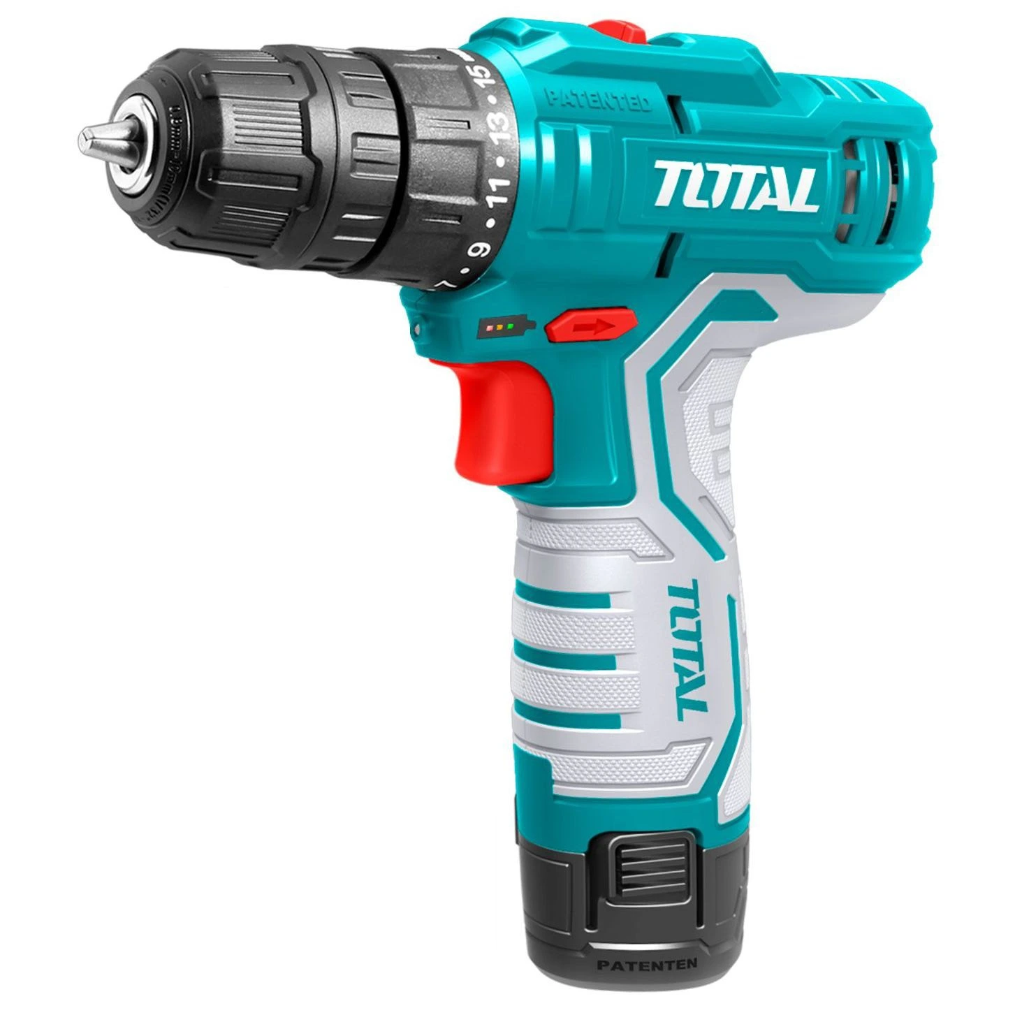 Atornillador Total 12v – 10mm, 2 Baterías Y Maletín