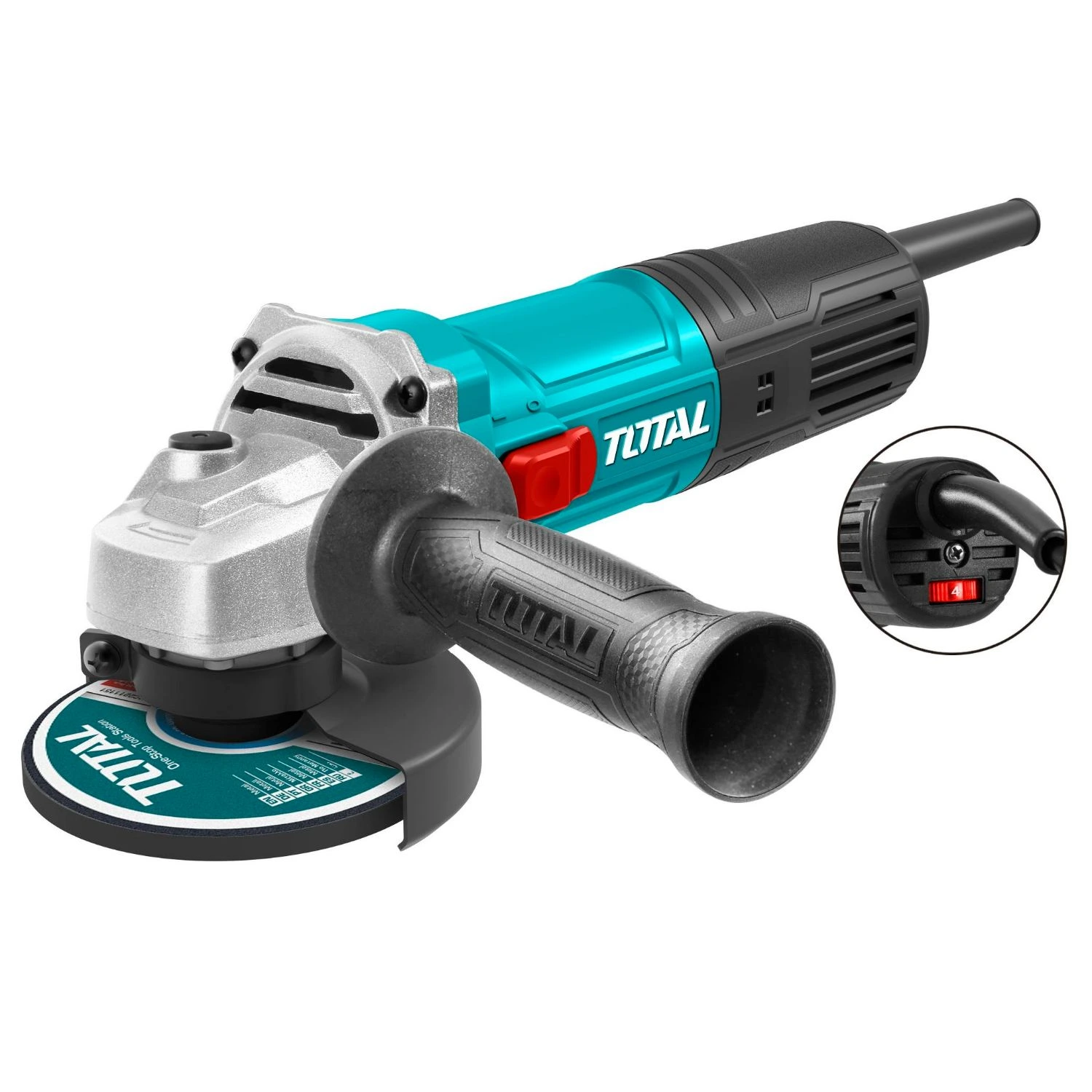 Amoladora Angular Total 5″ 900w – Velocidad Variable, Industrial