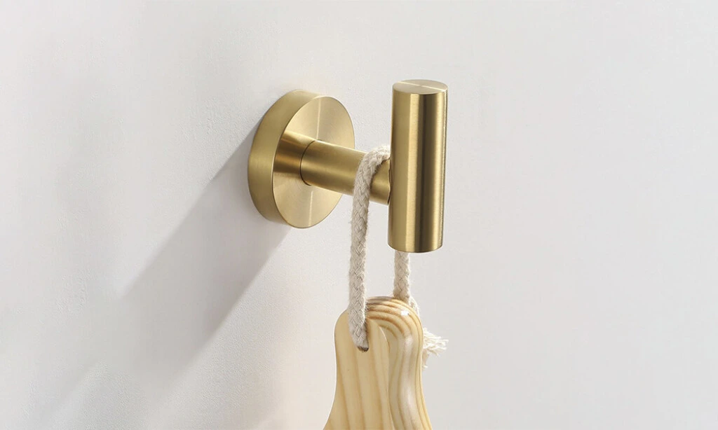 Percha Simple Para Baño Dorado A024