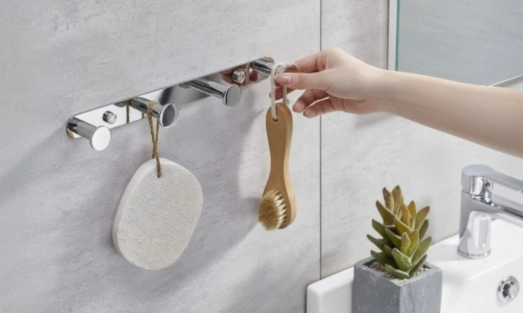 Perchero Para Baño C/4 Perchas 4304-4