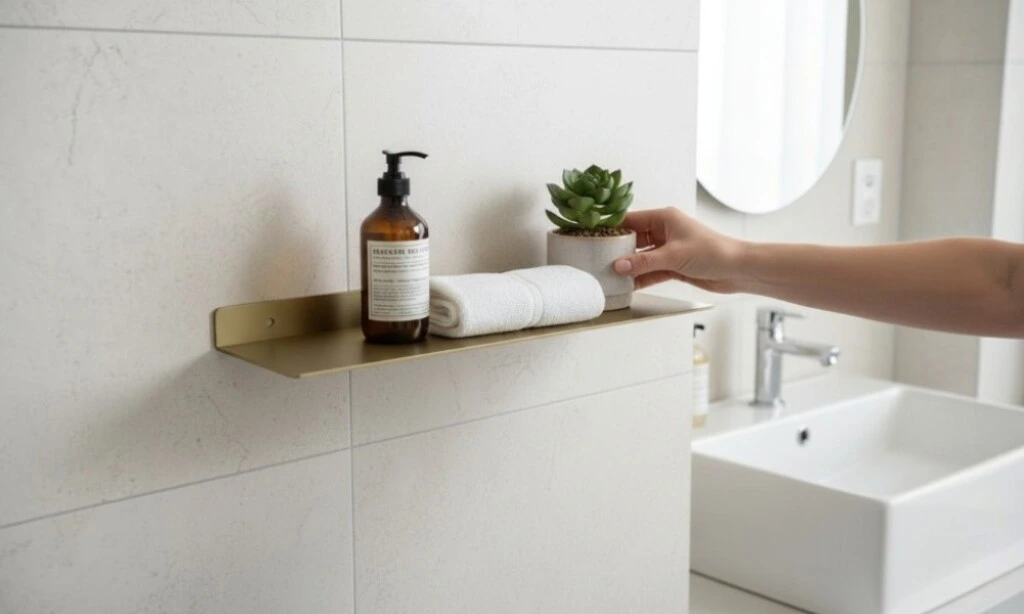 Estante De Baño Dorado A167a 36 43 2