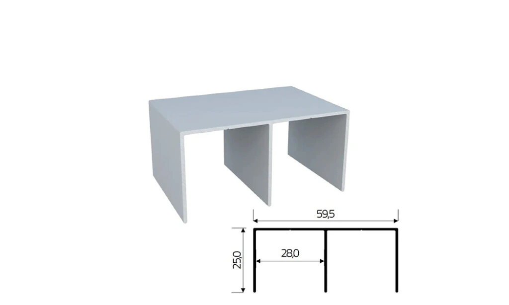 Perfil Superior Rm 025 - Aluminio 3 Metros