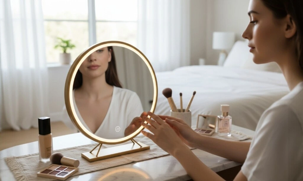 Espejo De Maquillaje C/luz Para Mesada Ts-601