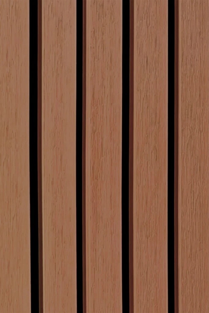 PANEL WPC RIPADO EXTERIOR - PANEL RIPADO EXTERIOR WPC CO-EXTRUIDO JE23 TEAK A 2850X219X26MM (UNIDAD)