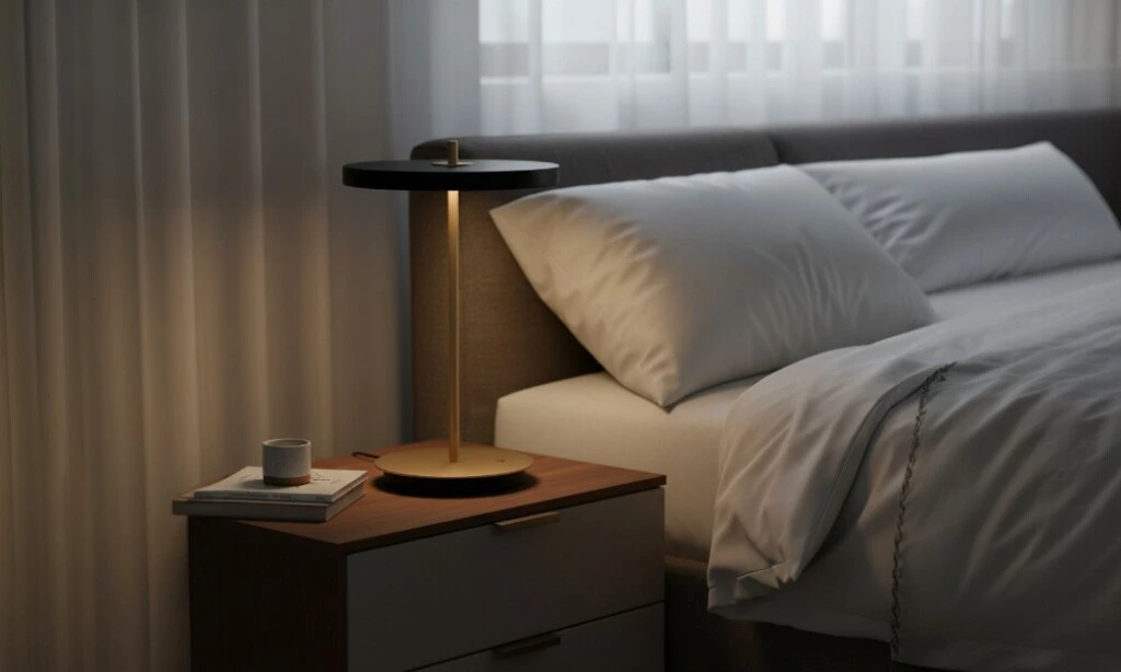 Luminaria Minimalista Para Mesa De Luz Sapi T1d