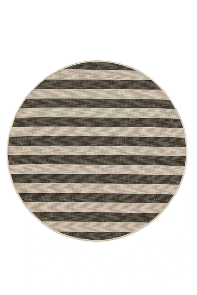 LINEO - ALFOMBRA LINEO LIN/5031/9H01/ 160CM DIAM WOOL/BLACK (UNIDAD)