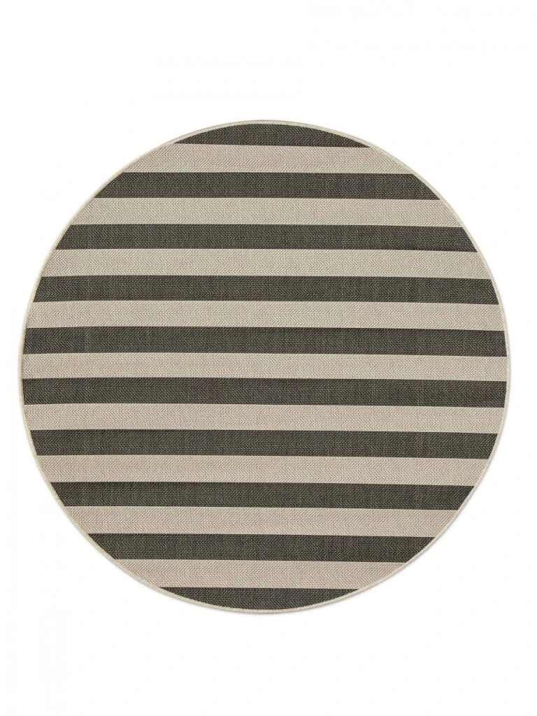 LINEO - ALFOMBRA LINEO LIN/5031/9H01/ 135CM DIAM WOOL/BLACK (UNIDAD)