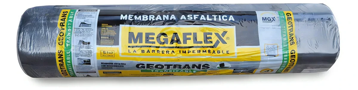 MEMBRANA MEGAFLEX C/GEOTEXTIL 4 mm