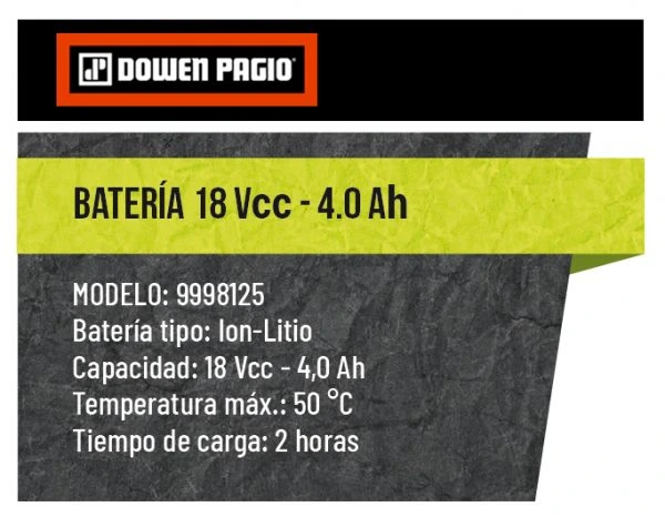 DOWEN PAGIO BATERIA 18V – 4AH