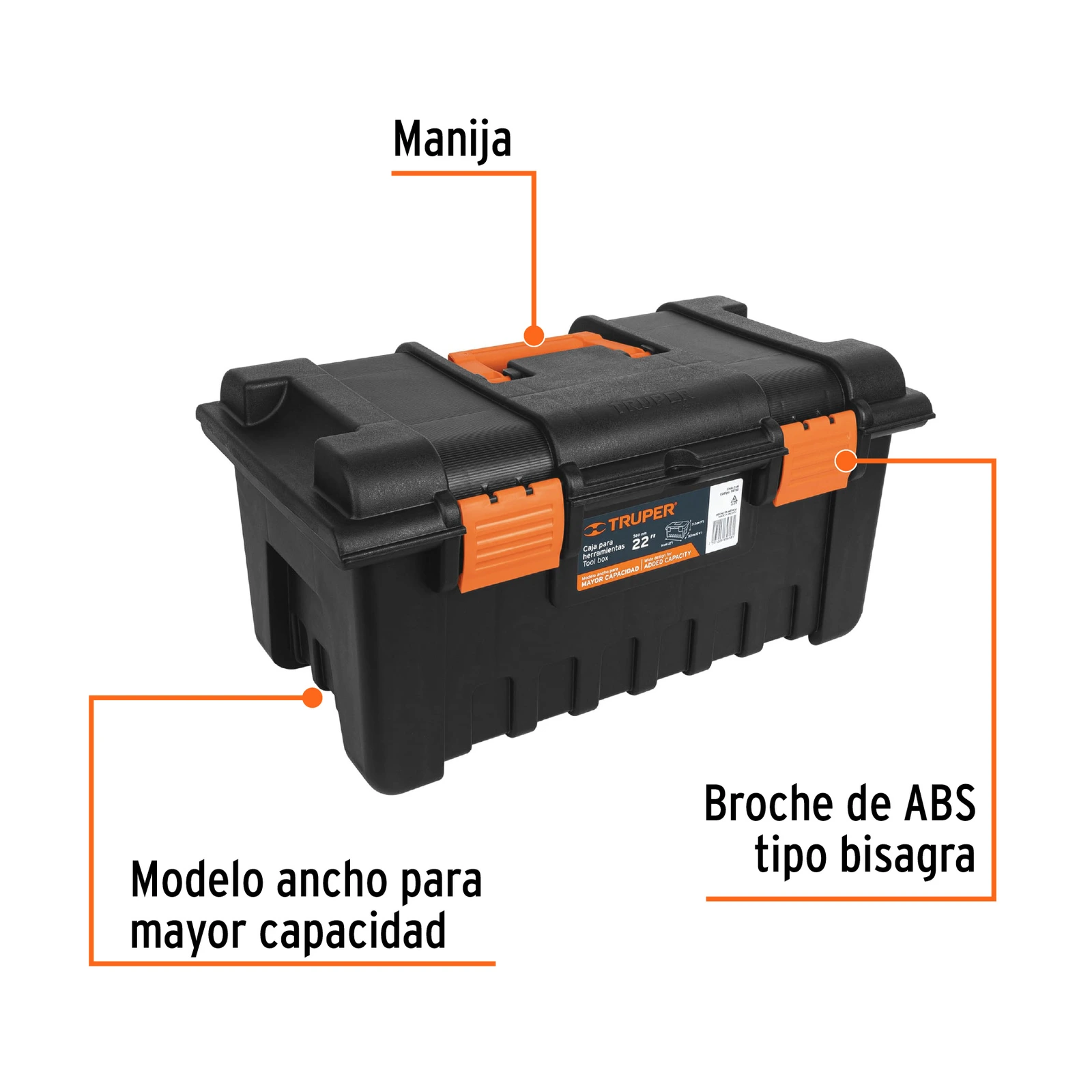 TRUPER CAJA HERRAMIENTAS CHA 22N  55X31X28