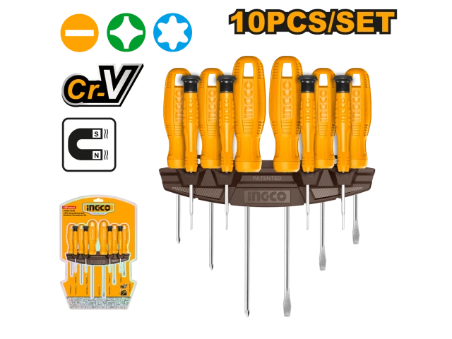 INGCO SET 10 DESTORNILLADORES_HKSD1058