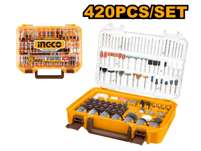 INGCO KIT ACCESORIOS MINI TORNO 420 PCS INGCO_AKMG4208