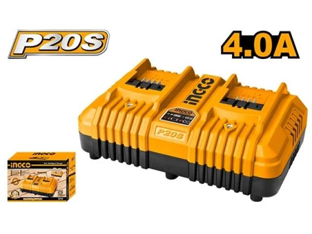 INGCO CARGADOR INTELIGENTE DOBLE 20V_FCLI2034