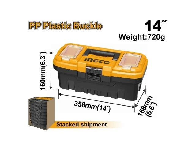 INGCO CAJA HERRAMIENTA 14″ BROCHE PLASTICO