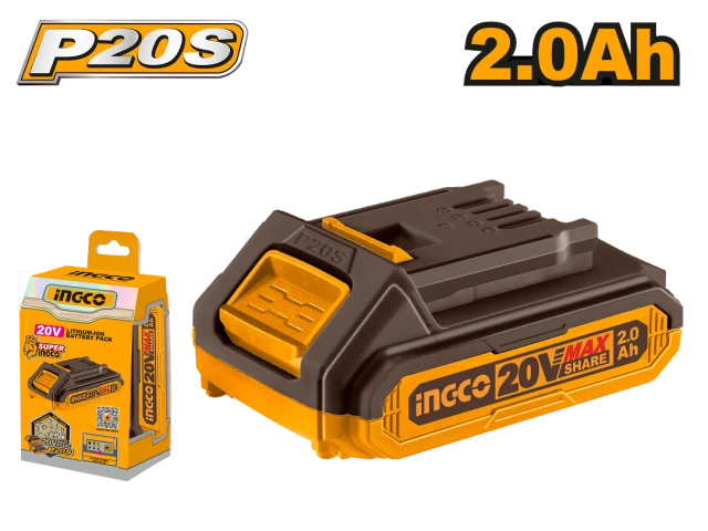 INGCO BATERIA LITIO 2.0 AH 20V VOLT INGCO PARA LINEA MULTIPLE HERRAMIENTAS_FBLI20011