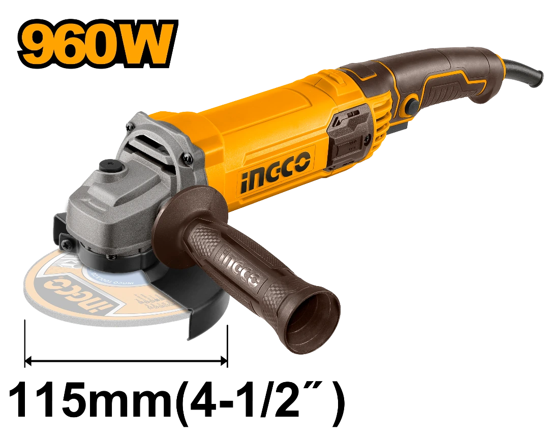 INGCO AMOLADORA 4 1/2 960W MANGO ERGONOMICO _AG9608