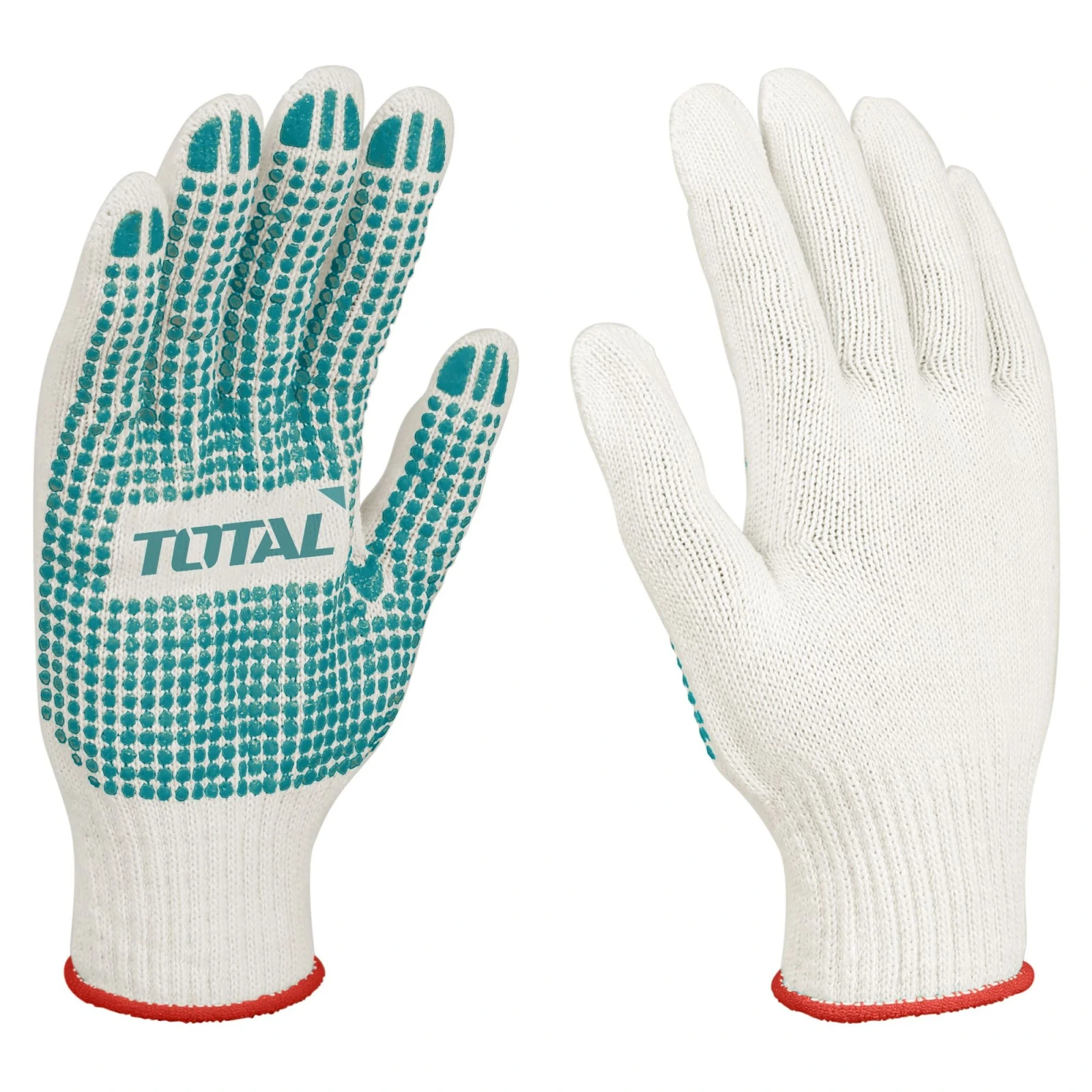 TOTAL TOOLS GUANTE HILO C/ PUNTOS DE GOMA