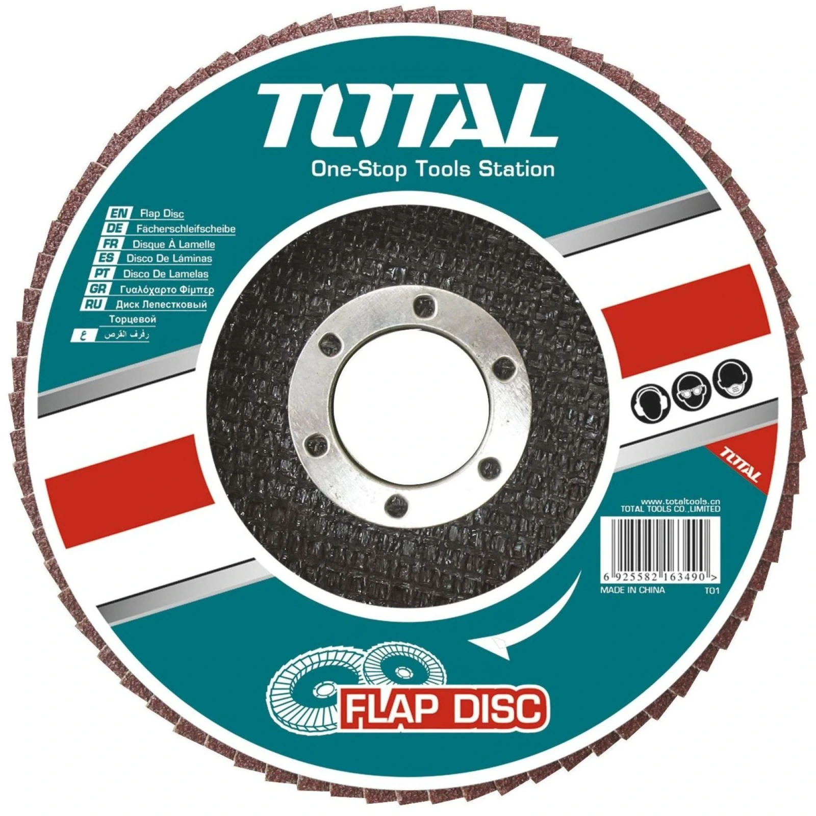 TOTAL TOOLS DISCO FLAP 4.1/2…GR-40-60-80_TAC631151-52-53