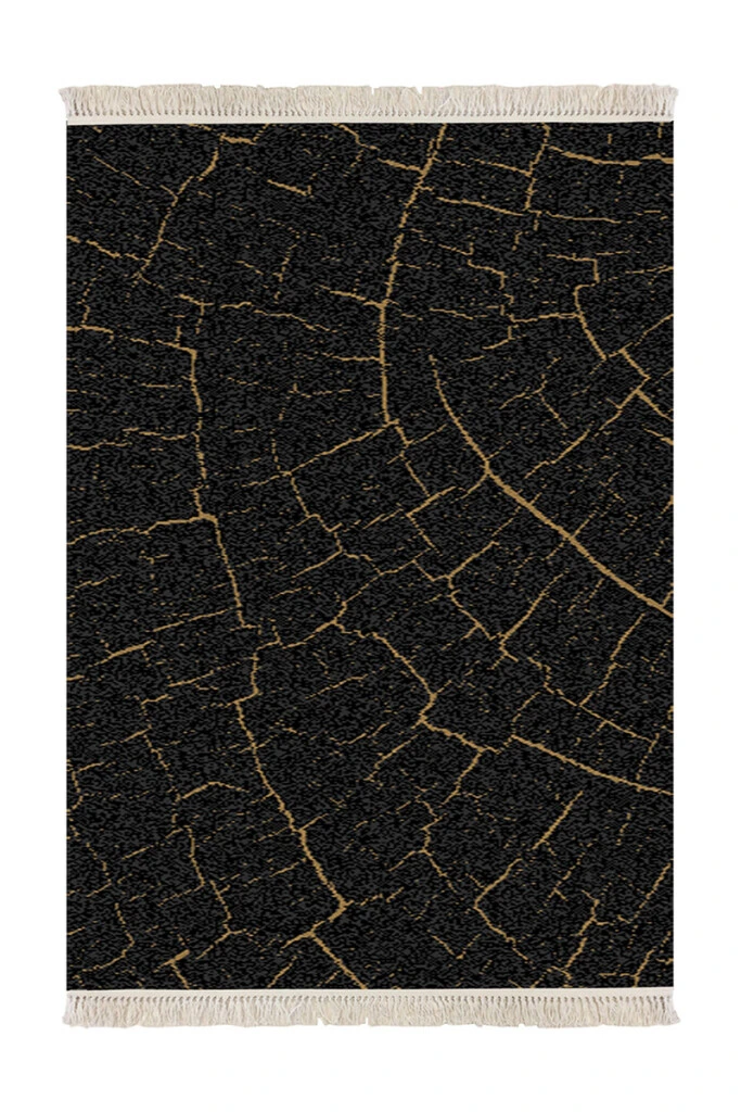 BOHO - ALFOMBRA BOHO BHO/A697/X658/ 120X170 BLACK/COGNAC (UNIDAD)
