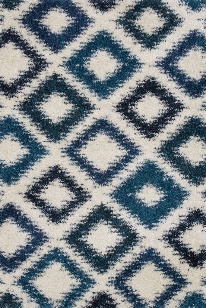 BARCELONA SHAGS - ALFOMBRA BARCELONA IVORY/SAPPHIRE 158X235 CM (UNIDAD)