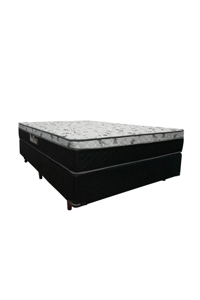 SOL - COLCHON DE RESORTES 2 PLAZAS SOL 138X188X25CM NEGRO (UNIDAD)