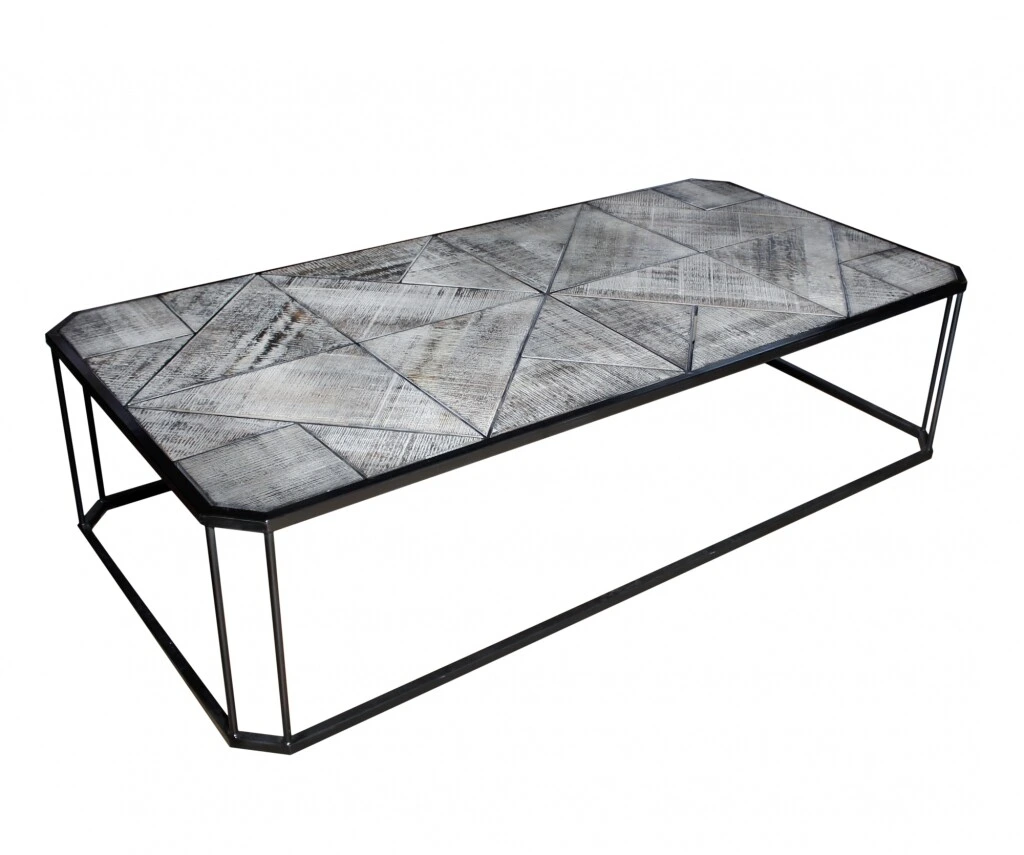 Lombardia CT - MESA CENTRO LOMBARDIA FD164 ROBLE/METAL 160X80X40H CM (UNIDAD)