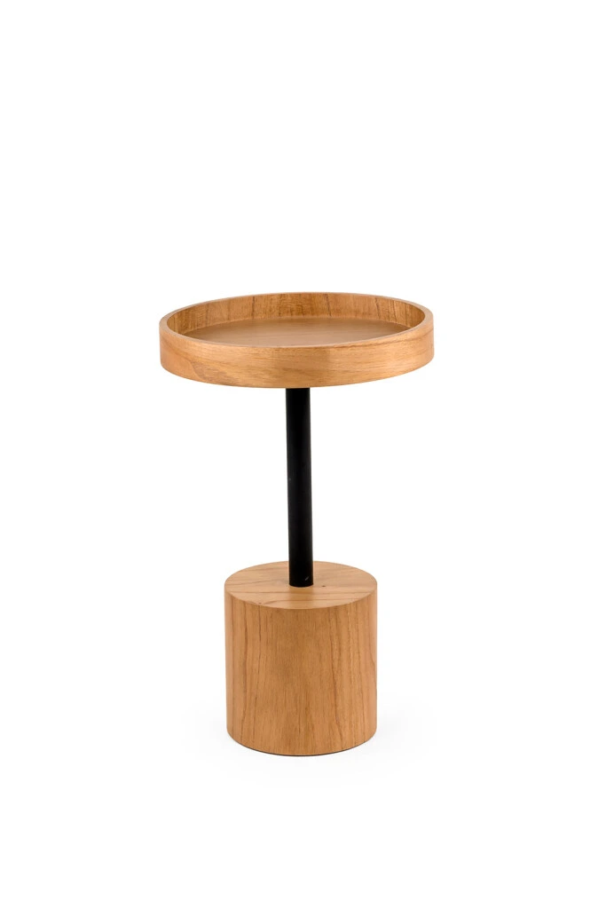 Star - MESA LATERAL STAR P CINAMOMO NATURAL 30X30X48H CM (UNIDAD)