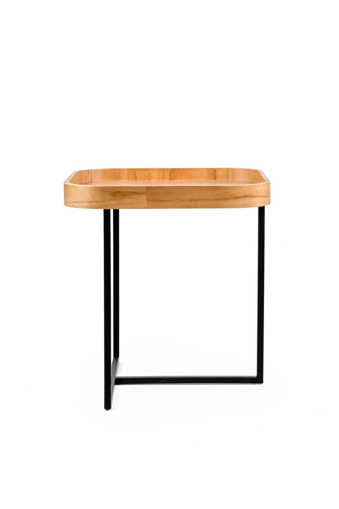 Live - MESA LATERAL LIVE BAJA CINAMOMO NAURAL 45X45X48H CM (UNIDAD)