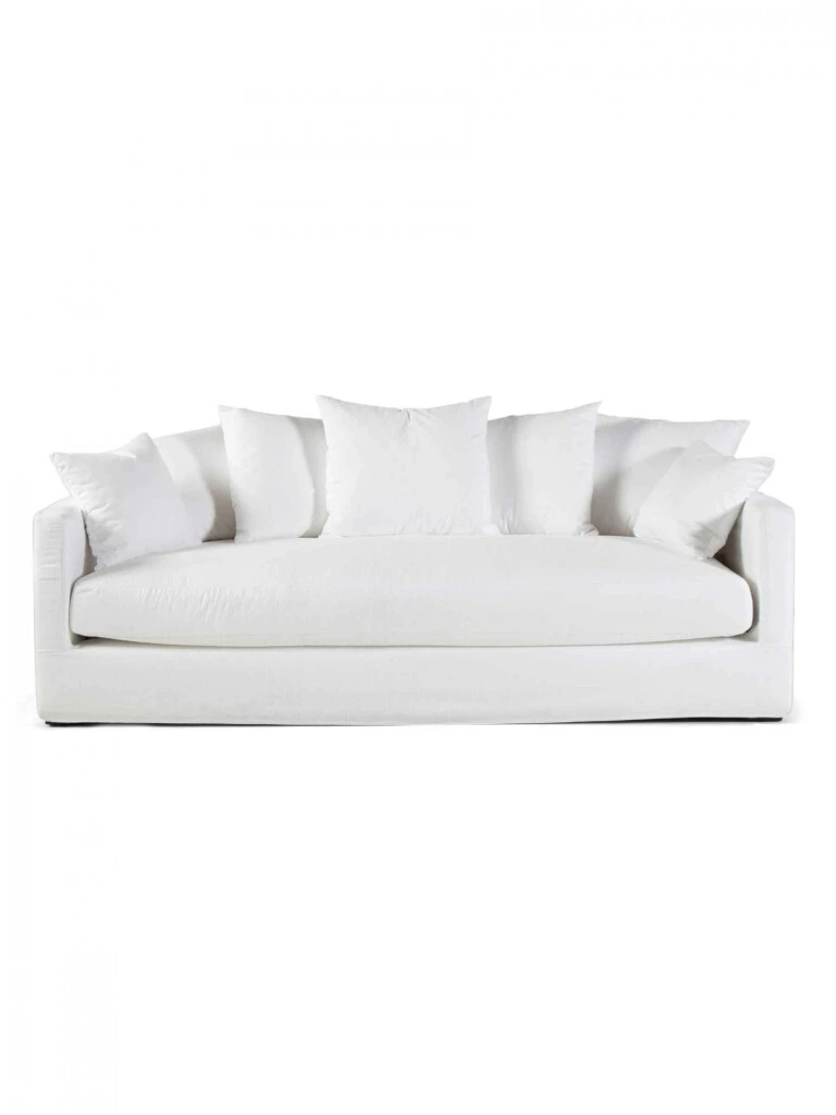 LYON - SOFA LYON 3 PLAZAS TELA ZENITH NIEVE 240X100X70H CM (UNIDAD)