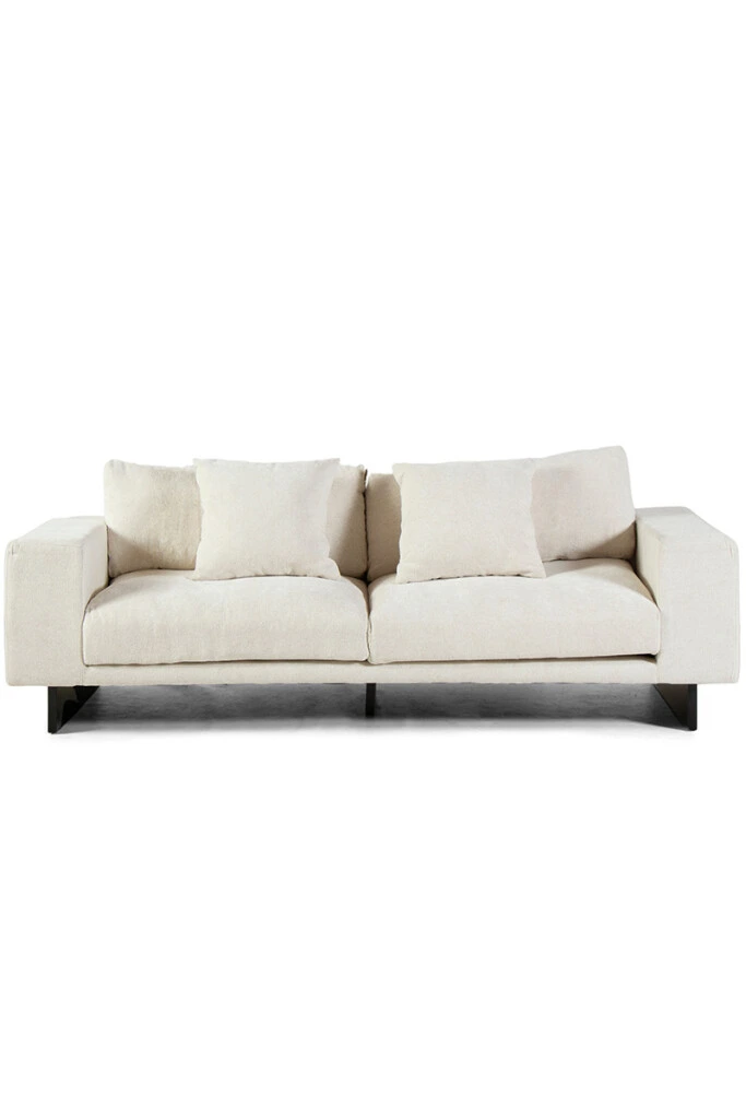 NEW YORK SOFA - SOFA NEW YORK 3 PLAZAS TELA CAMARGUE NIEVE 230X100X62H CM (UNIDAD)