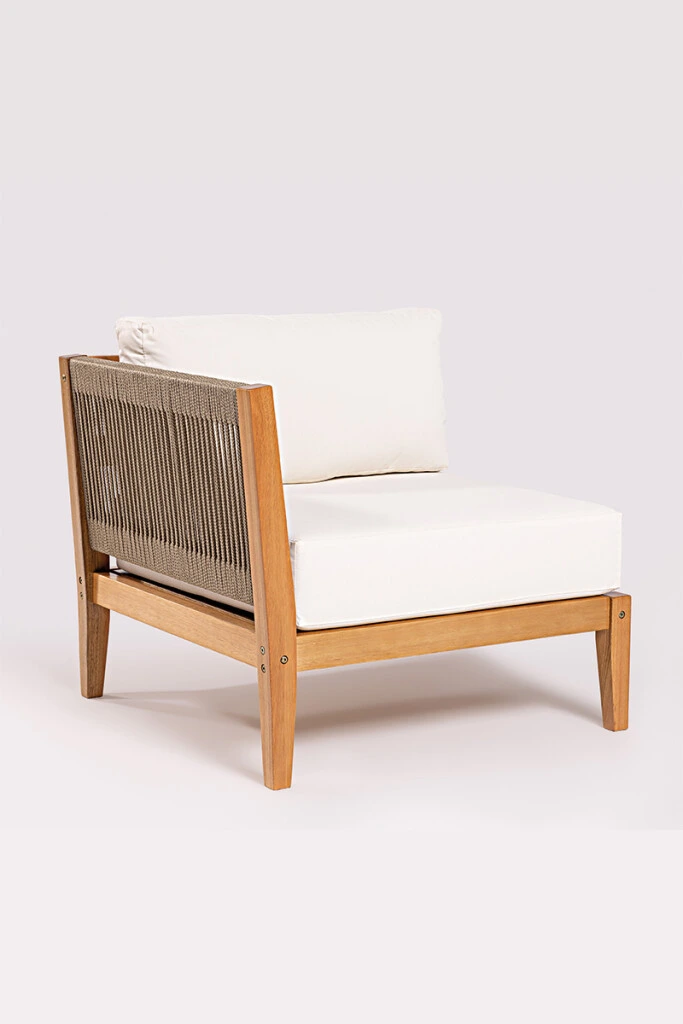 CANNES CANTO - CANTO DER. CANNES CUERDA RAMI Y ACQUABLOCK CRUDO 78x74x66CM JATOBA (UNIDAD)
